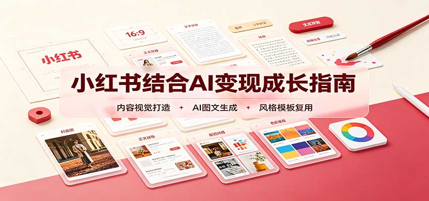 小红书结合AI变现成长指南:账号精准定位,内容视觉打造,搭建可复制流量获客体系-知创网