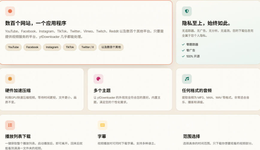 图片[4]-YouTube、B站超100+平台视频免费下载，超级好用，多平台免费开源热门视频下载器ytDownloader-知创网