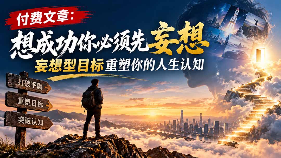 （21078期）付费文章：想成功你必须先妄想，妄想型目标重塑你的人生认知-知创网