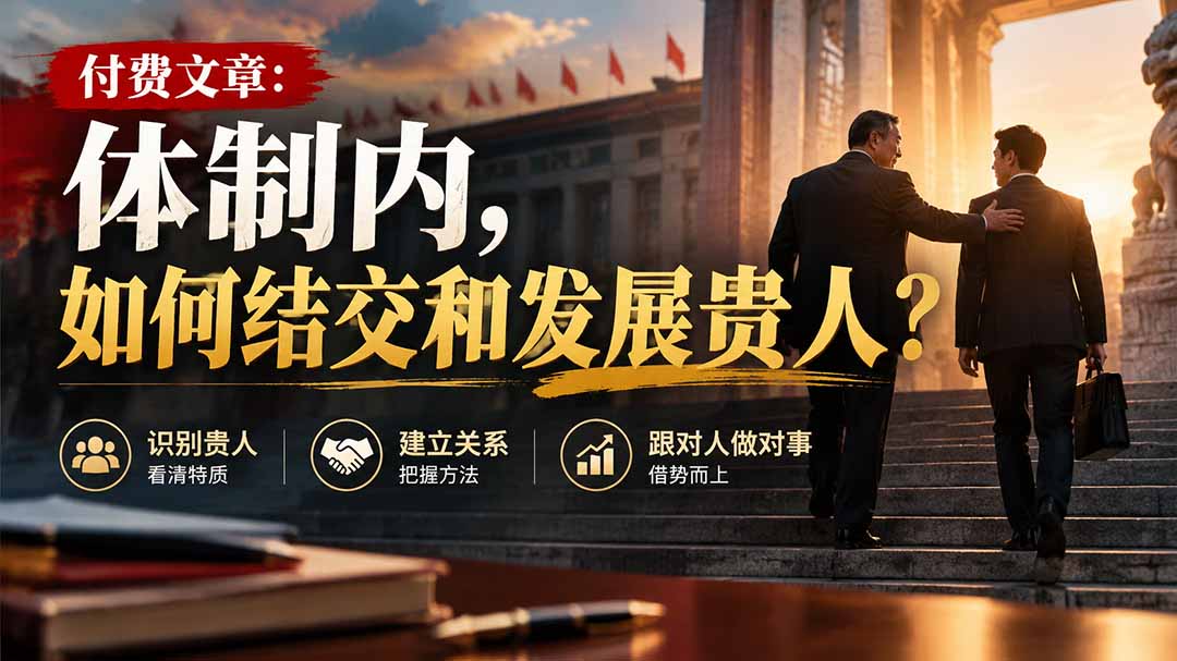 （20750期）【无水印】付费文章：体制内，如何结交和发展贵人?-知创网