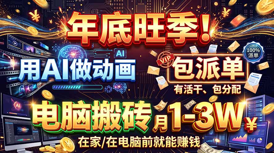 (20974期)AI代做动画,旺季捡钱!一单500-1000+,提供做单渠道,新手可做!-知创网