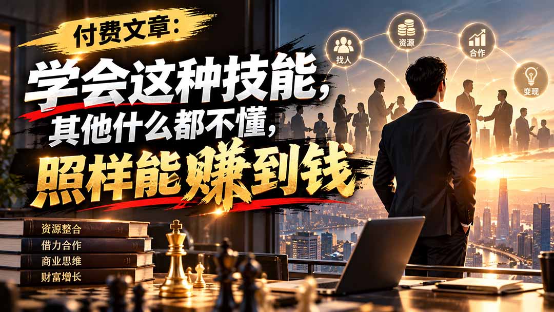（20920期）付费文章：学会这种技能，其他什么都不懂，照样能賺到钱-知创网
