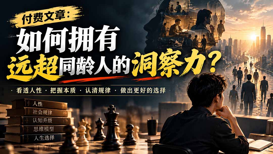 (20976期)付费文章:如何拥有远超同龄人的洞察力?-知创网
