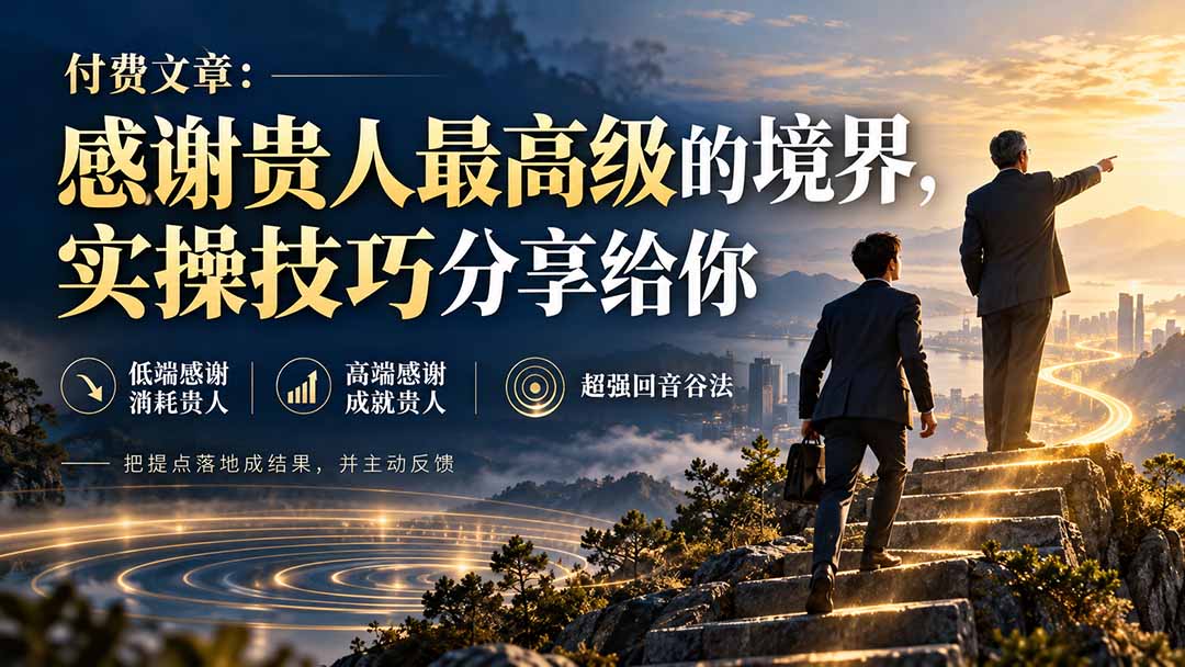 (20871期)付费文章:感谢贵人最高级的境界,实操技巧分享给你-知创网