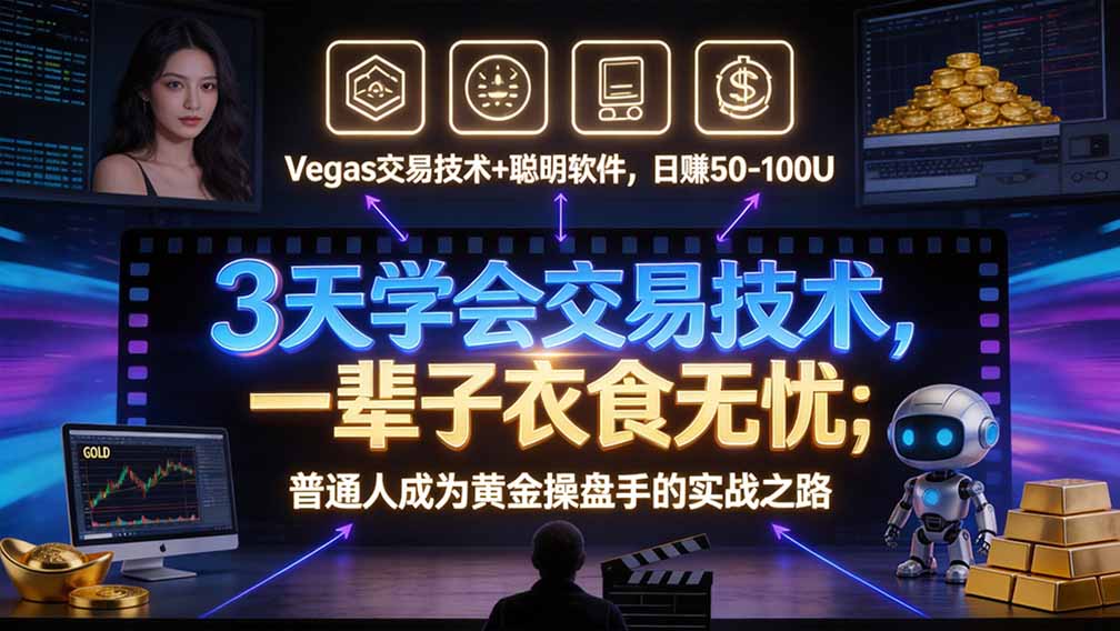 (20841期)“顺势而为交易系统”3天学会交易技术,聪明软件辅助,小白也能看懂趋势交易,日入30-100U,长期稳定-知创网