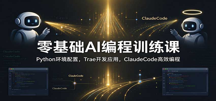 零基础AI编程训练课：Python环境配置，Trae开发应用，ClaudeCode高效编程-知创网