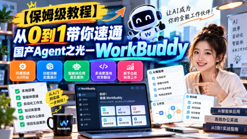 【保姆级教程】从0到1带你速通国产Agent之光—WorkBuddy【文档】-知创网