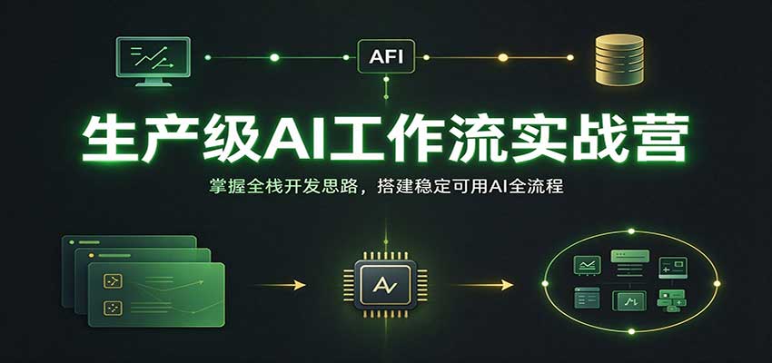 生产级AI工作流实战营:掌握全栈开发思路,搭建稳定可用AI全流程-知创网