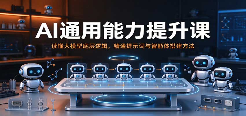 AI通用能力提升课：读懂大模型底层逻辑，精通提示词与智能体搭建方法-知创网