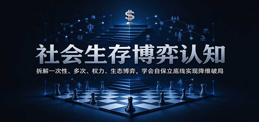 社会生存博弈认知:拆解一次性、多次、权力、生态博弈,学会自保立底线实现降维破局-知创网