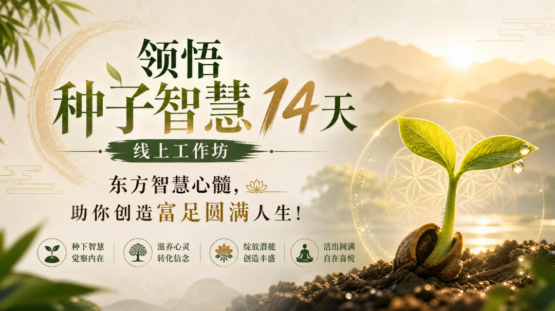 鹿大米领悟种子智慧14天线上工作坊，东方智慧心髓，助你创造富足圆满人生！-知创网