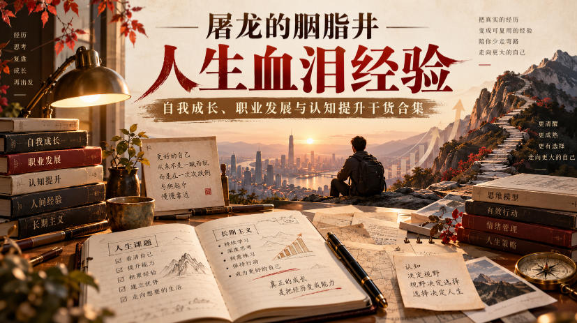 屠龙的胭脂井人生血泪经验｜自我成长、职业发展与认知提升干货合集【文档】-知创网