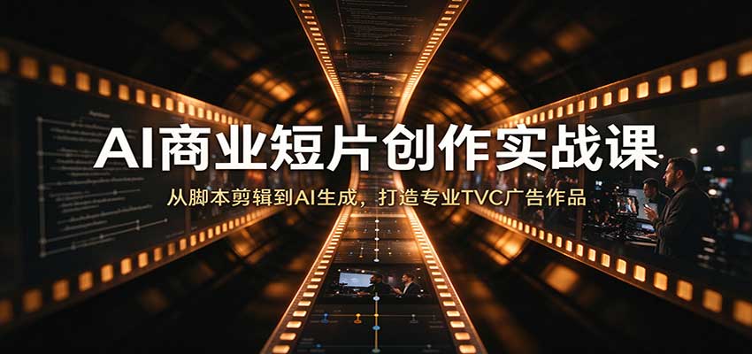AI商业短片创作实战课：从脚本剪辑到AI生成，打造专业TVC广告作品-知创网