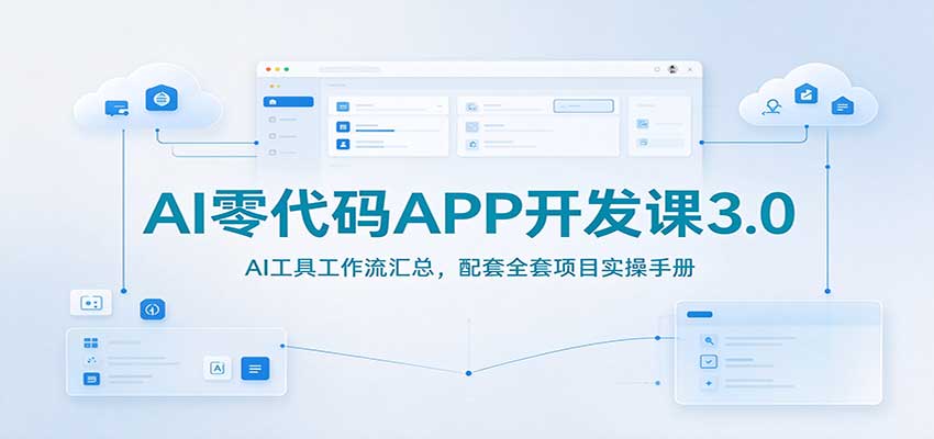 AI零代码APP开发课3.0：AI工具工作流汇总，配套全套项目实操手册-知创网