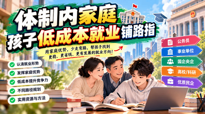 某公众号付费文章:体制内家庭,孩子低成本就业铺路指-知创网