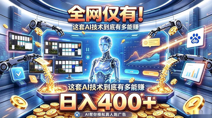 全网仅有！这套AI技术到底有多能賺，日入400+，无需人工干预，实现真正被动变现【揭秘】-知创网