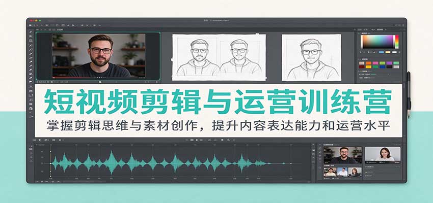 短视频剪辑与运营训练营：掌握剪辑思维与素材创作，提升内容表达能力和运营水平-知创网