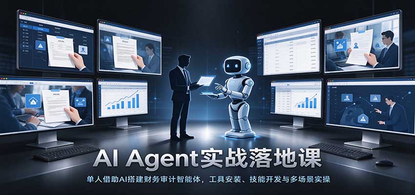 AI Agent实战落地课：单人借助AI搭建财务审计智能体，工具安装、技能开发与多场景实操-知创网