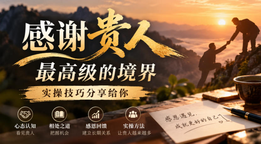某公众号付费文章：感谢贵人最高级的境界，实操技巧分享给你-知创网