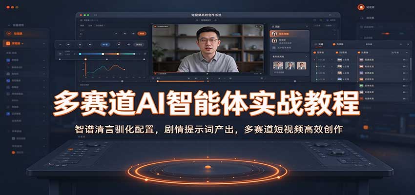 多赛道AI智能体实战教程:智谱清言驯化配置,剧情提示词产出,多赛道短视频高效创作-知创网