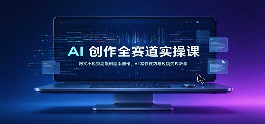 AI创作全赛道实操课：网文小说短剧漫剧剧本创作，AI写作技巧与过稿变现教学-知创网
