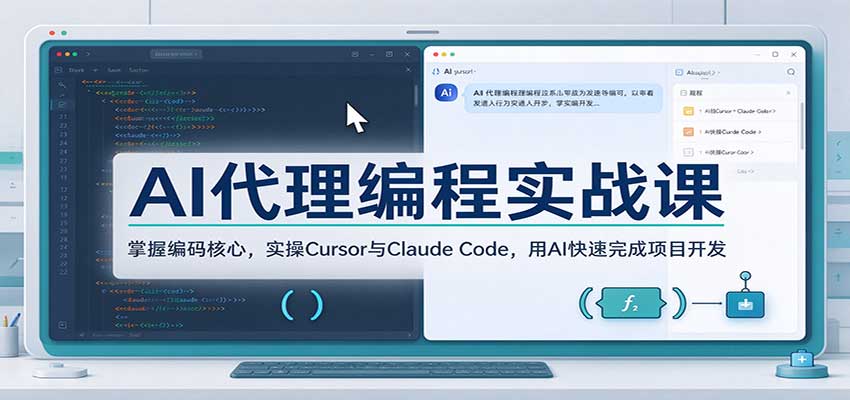 AI代理编程实战课：掌握编码核心，实操Cursor与Claude Code，用AI快速完成项目开发-知创网