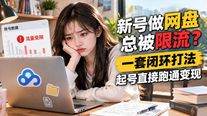 网盘拉新SOP：小白新号过限流-知创网