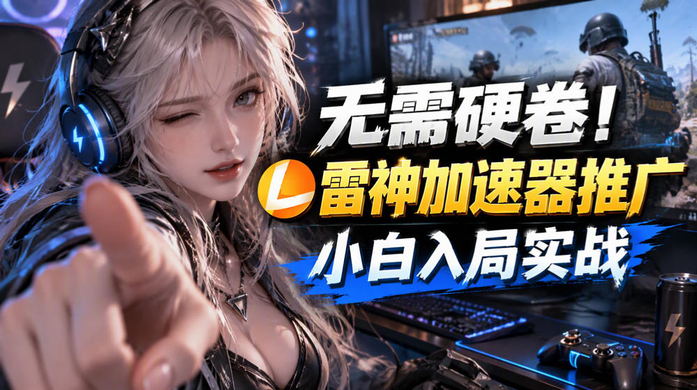 无需硬卷！雷神加速器推广，小白入局实战一天也能几十r-知创网