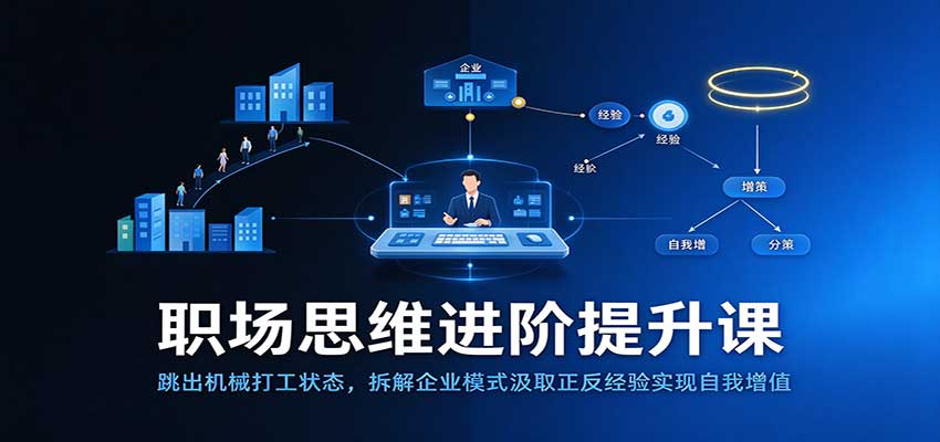 职场思维进阶提升:跳出机械打工状态,拆解企业模式汲取正反经验实现自我增值-知创网