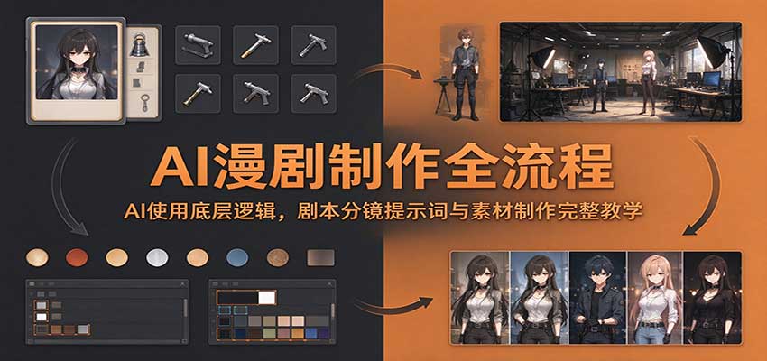 AI漫剧制作全流程：AI使用底层逻辑，剧本分镜提示词与素材制作完整教学-知创网
