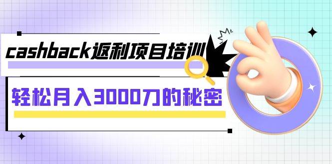 cashback返利项目培训：轻松月入3000刀的秘密（8节课）-知创网