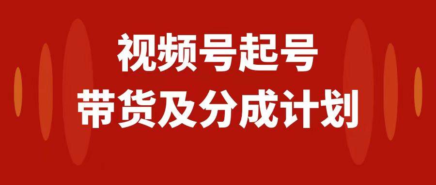 视频号快速起号，分成计划及带货，0-1起盘、运营、变现玩法，日入1000-知创网