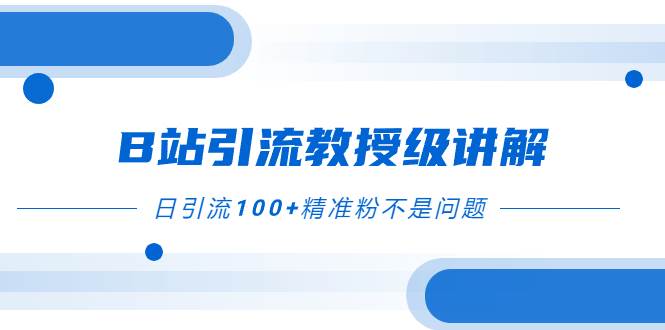 B站引流教授级讲解，细节满满，日引流100+精准粉不是问题-知创网