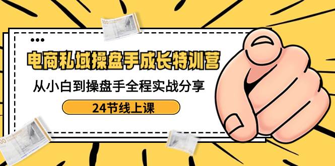 电商私域-操盘手成长特训营：从小白到操盘手全程实战分享-24节线上课-知创网