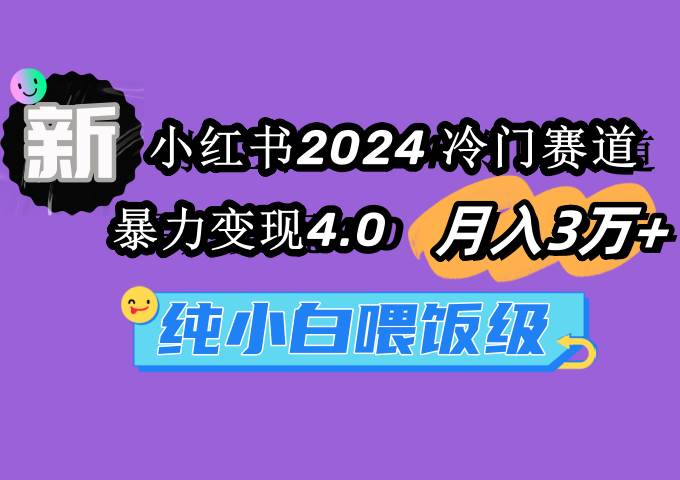 小红书2024冷门赛道 月入3万+ 暴力变现4.0 纯小白喂饭级-知创网