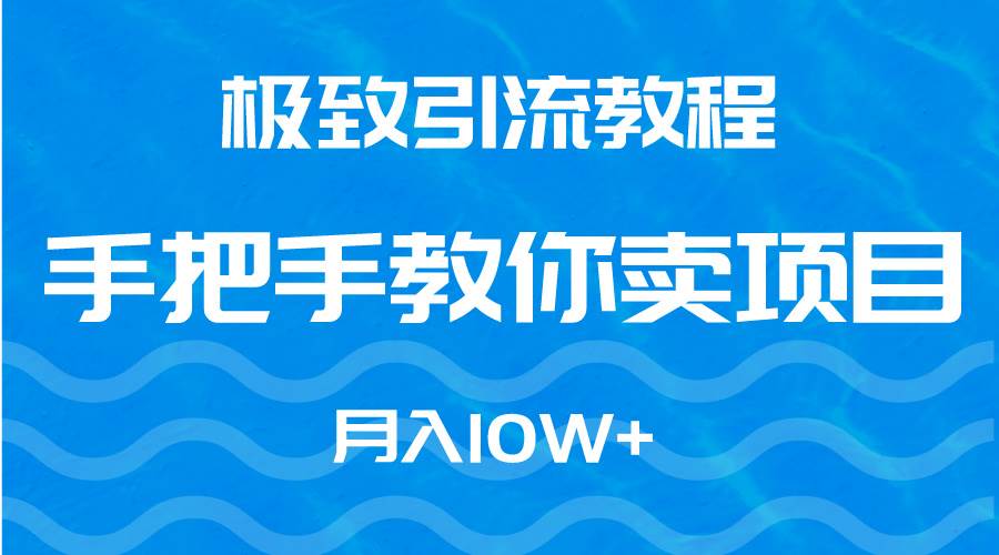 极致引流教程，手把手教你卖项目，月入10W+-知创网