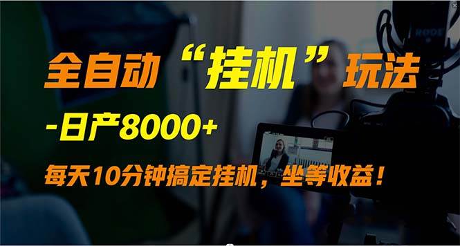 全自动“挂机”玩法，实现睡后收入，日产8000+-知创网