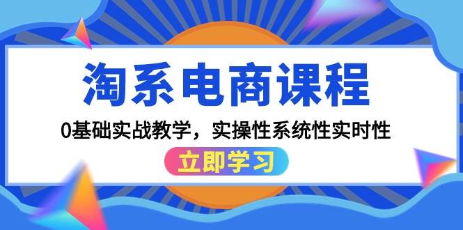 淘系电商课程，0基础实战教学，实操性系统性实时性（15节课）-知创网