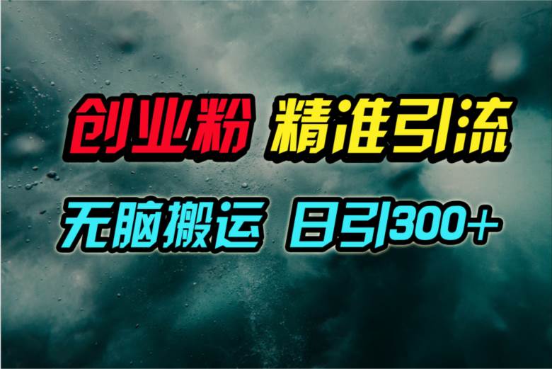 视频号纯搬运日引300+创业粉教程！-知创网