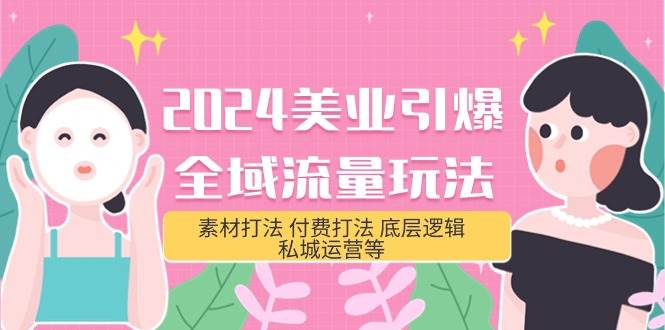 2024美业-引爆全域流量玩法，素材打法 付费打法 底层逻辑 私城运营等(31节)-知创网