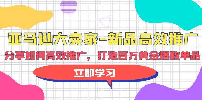 亚马逊 大卖家-新品高效推广，分享如何高效推广，打造百万美金爆款单品-知创网