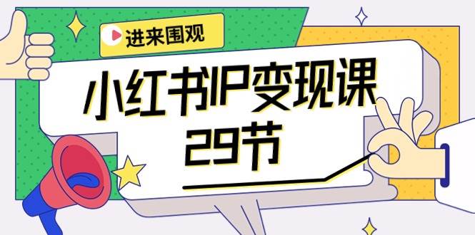 小红书IP变现课：开店/定位/IP变现/直播带货/爆款打造/涨价秘诀/等等/29节-知创网