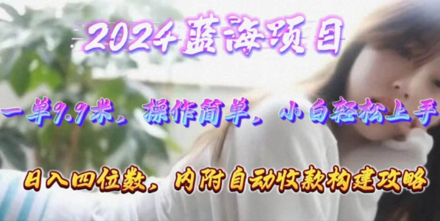 年轻群体的蓝海市场，1单9.9元，操作简单，小白轻松上手，日入四位数-知创网