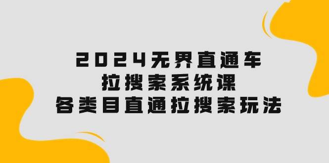 2024无界直通车·拉搜索系统课：各类目直通车 拉搜索玩法！-知创网