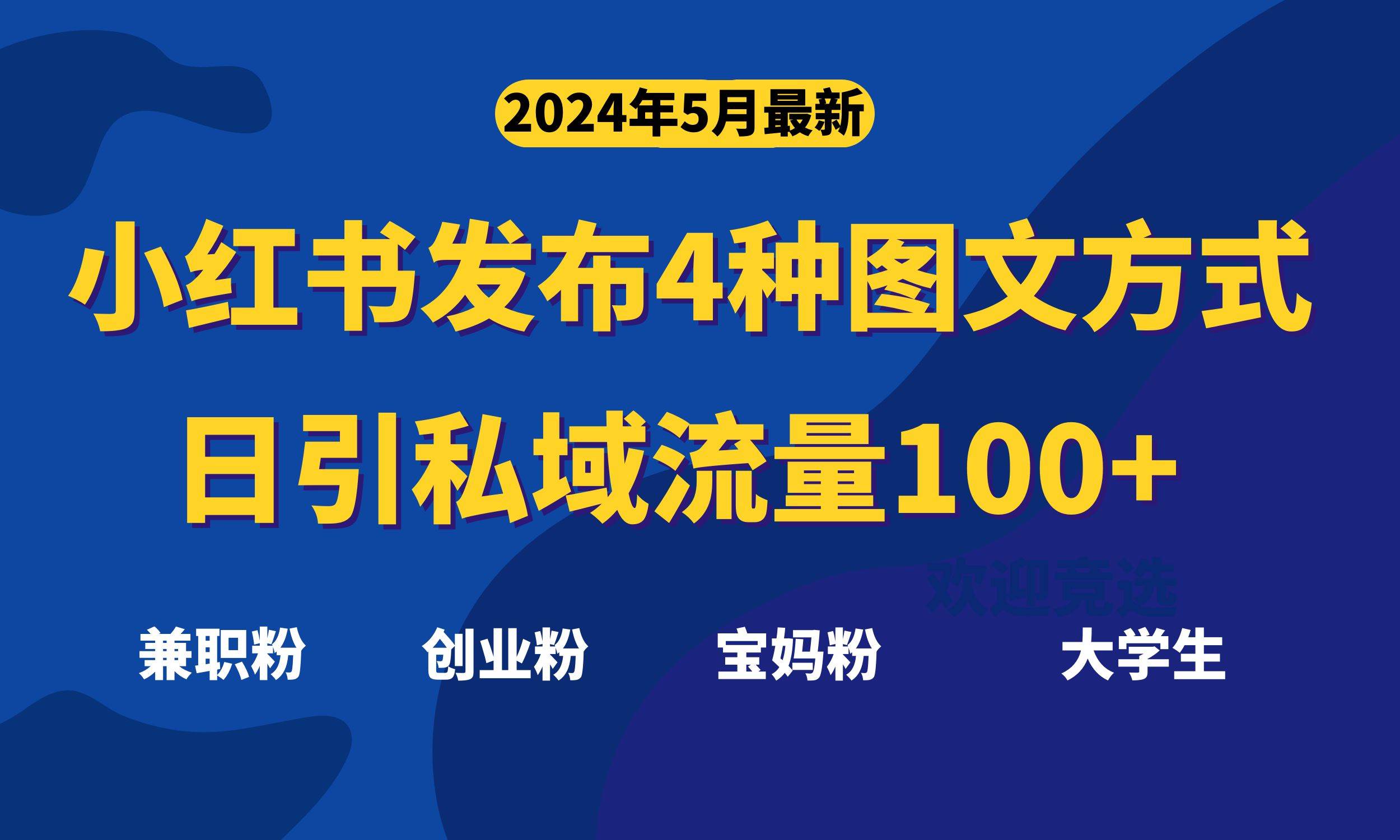 最新小红书发布这四种图文，日引私域流量100+不成问题，-知创网