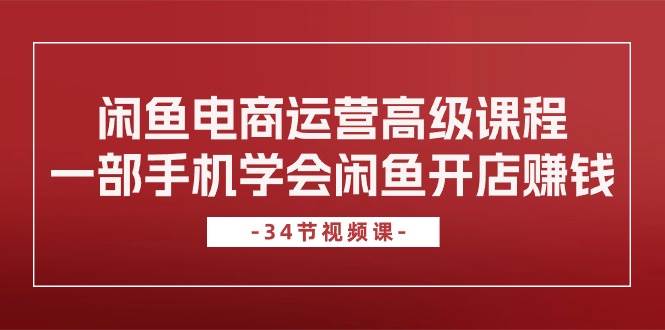 闲鱼电商运营高级课程，一部手机学会闲鱼开店赚钱（34节课）-知创网