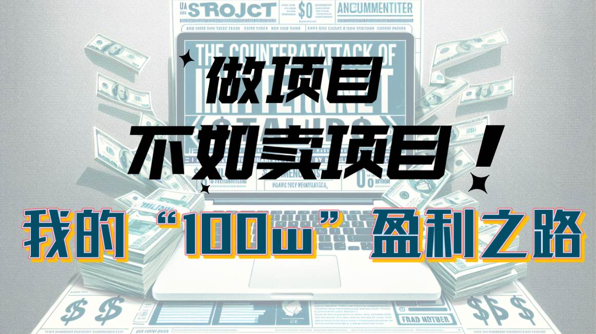 为什么做项目不如卖项目？我的100W+盈利之路-知创网