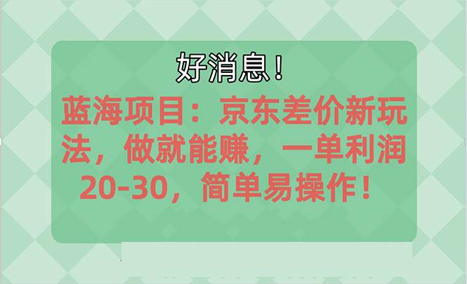 越早知道越能赚到钱的蓝海项目：京东大平台操作，一单利润20-30，简单…-知创网