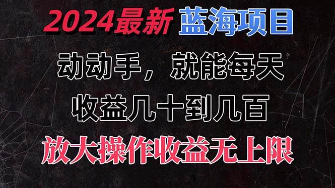 有手就行的2024全新蓝海项目，每天1小时收益几十到几百，可放大操作收…-知创网