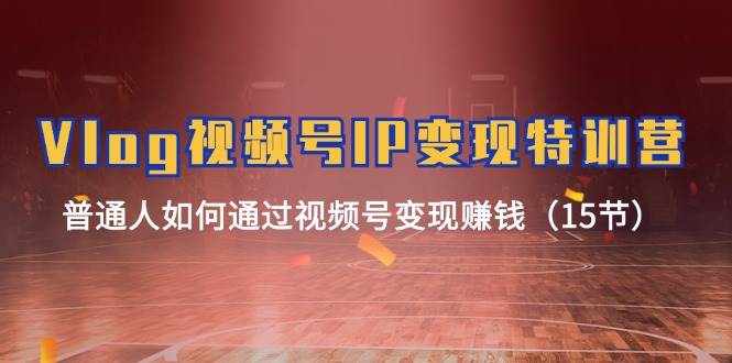 Vlog 视频号IP变现特训营，普通人如何通过视频号变现赚钱（15节）-知创网